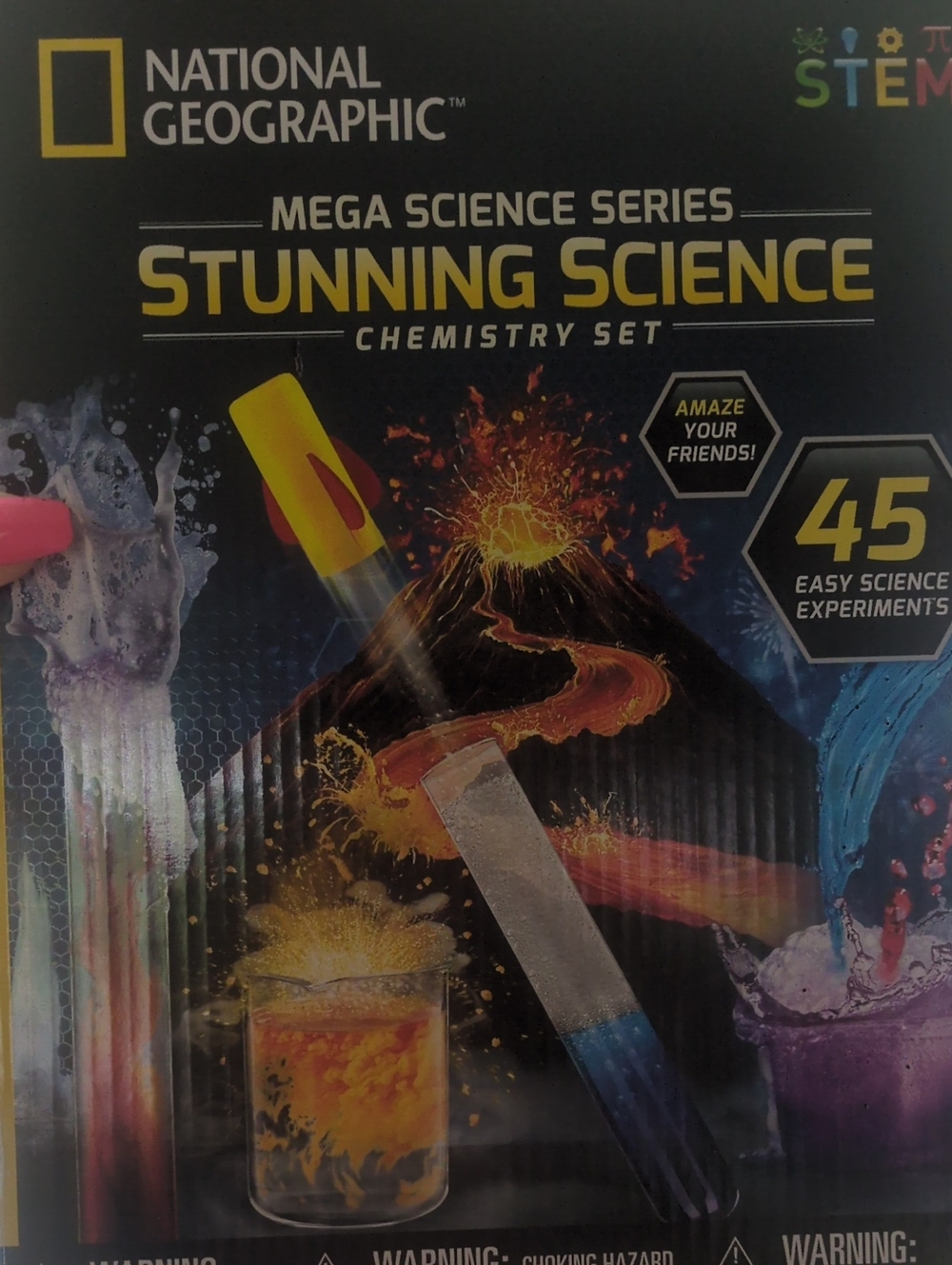 National Geographic Stunning Science Chemistry Set - Yellow, Blue, Purple